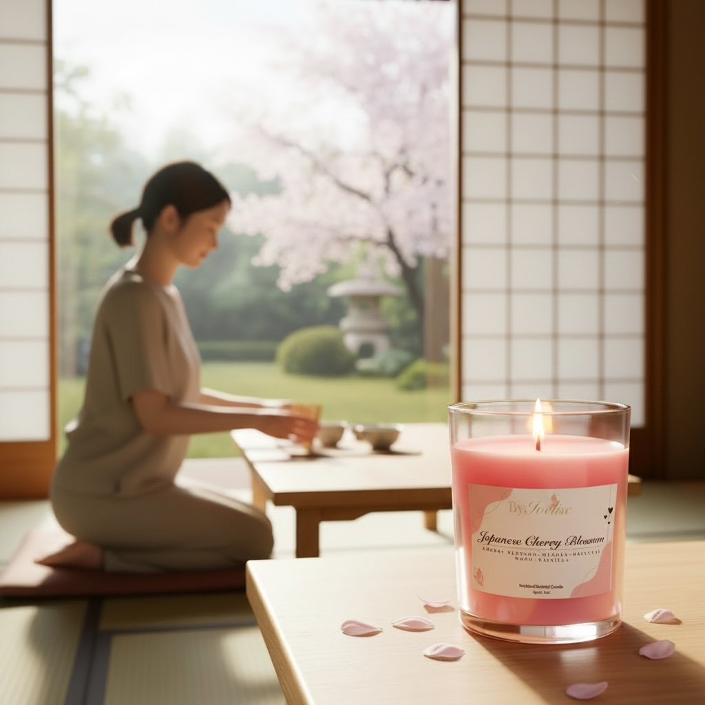 Japanese Cherry Blossom Candle